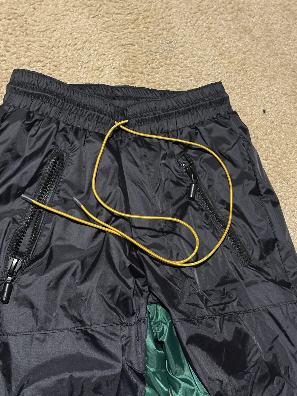 RHUDE XS BRAND NEW Black Track Pants FLIGHT PANTS